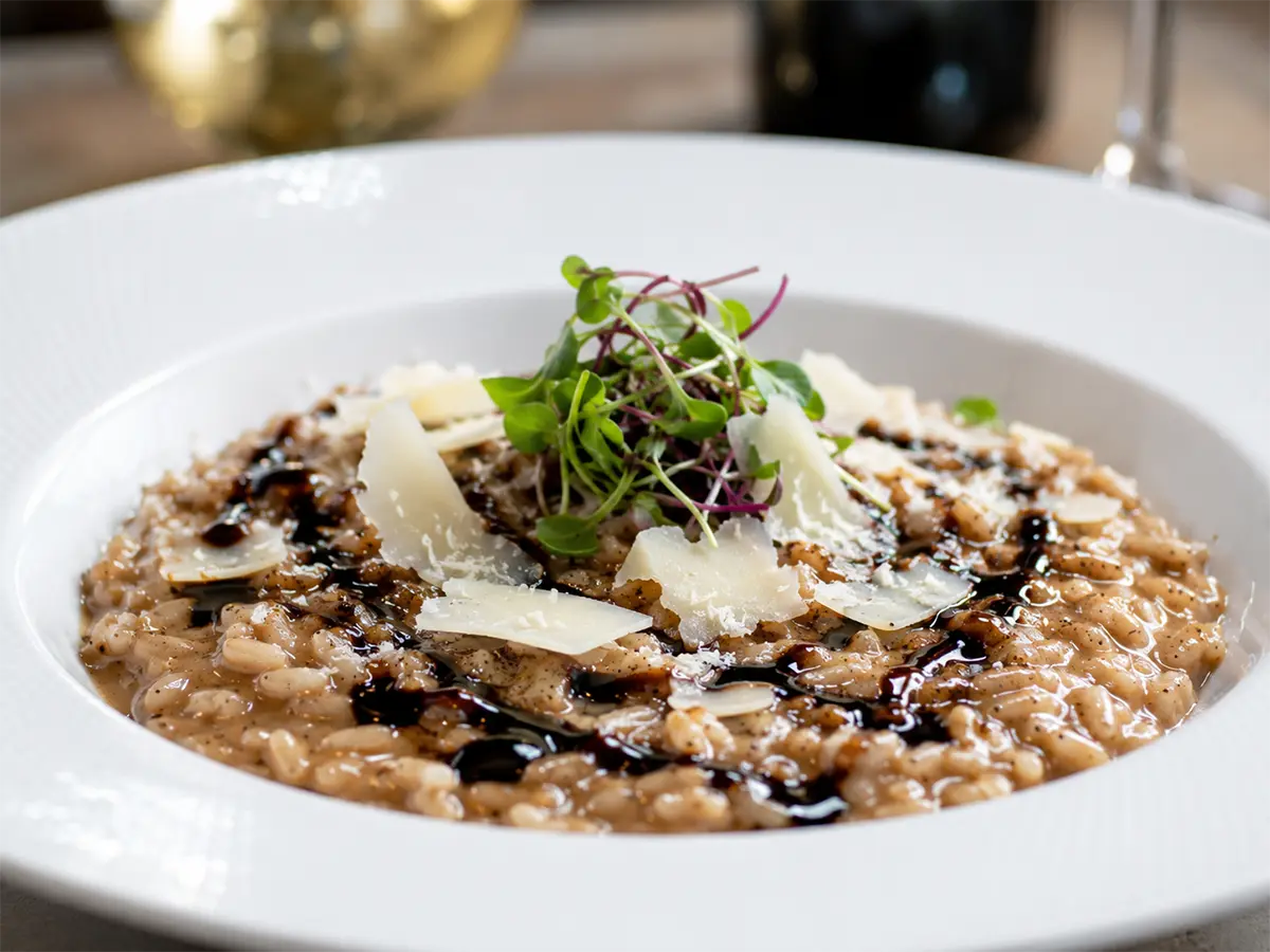 Risotto al balsamico e parmigiano